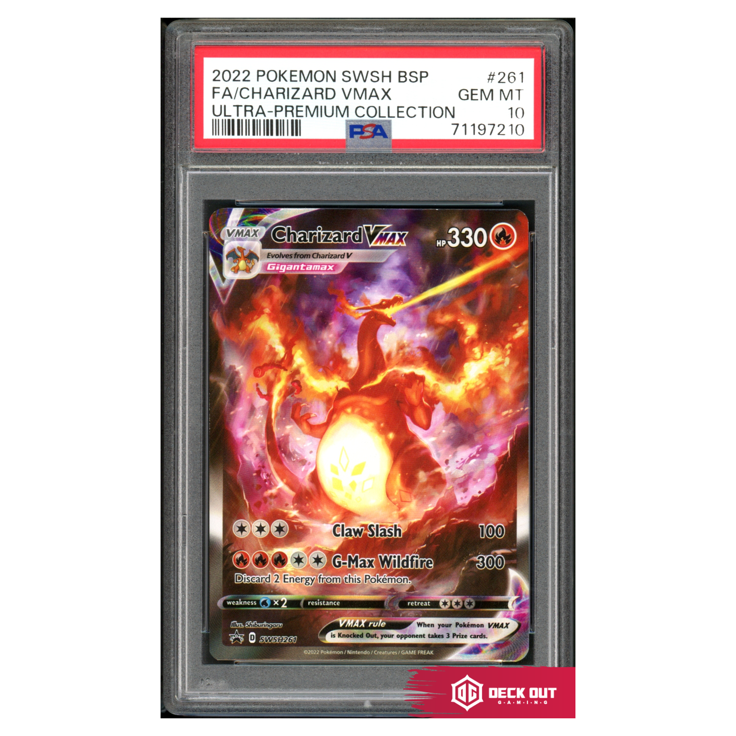 Charizard VMAX - SWSH Promos - SWSH261 - PSA 10 - 71197210 - Deck Out Gaming