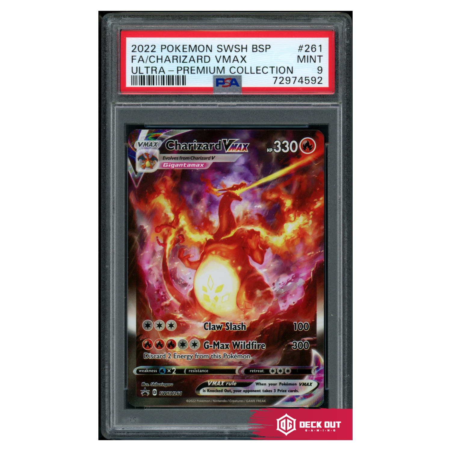 Charizard VMAX - SWSH Promos - SWSH261 - PSA 9 - 72974592 - Deck Out Gaming