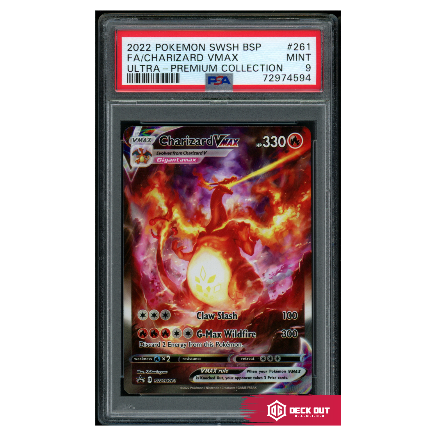 Charizard VMAX - SWSH Promos - SWSH261 - PSA 9 - 72974594 - Deck Out Gaming