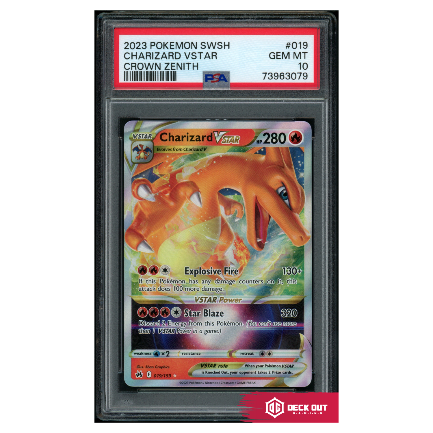 Charizard VSTAR - Crown Zenith - 019 - PSA 10 - 73963079 - Deck Out Gaming