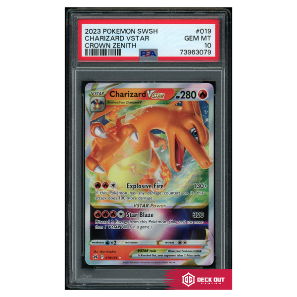 Charizard VSTAR - Crown Zenith - 019 - PSA 10 - 73963079 - Deck Out Gaming