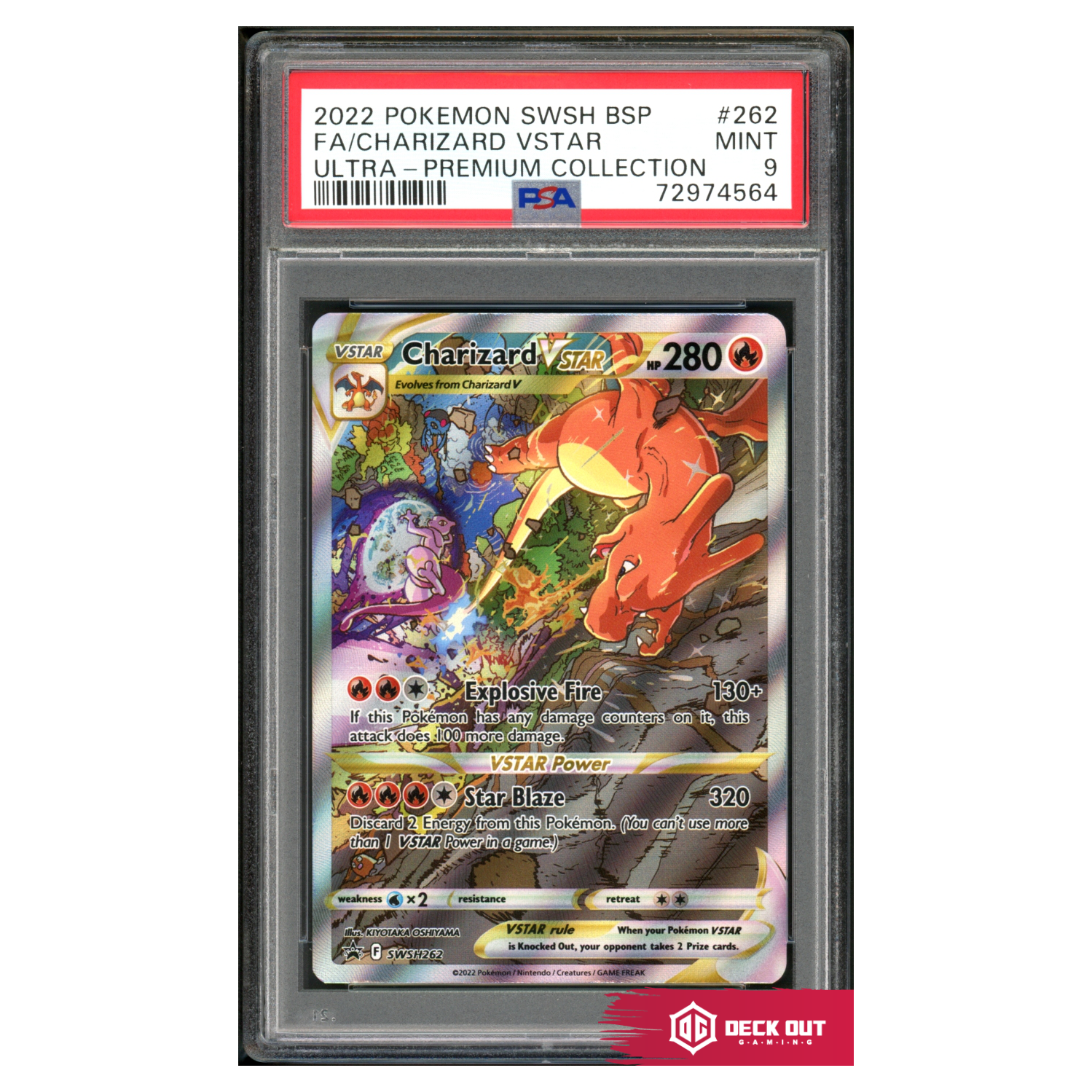 Charizard VStar - SWSH Promos - SWSH262 - PSA 9 - 72974564 - Deck Out Gaming