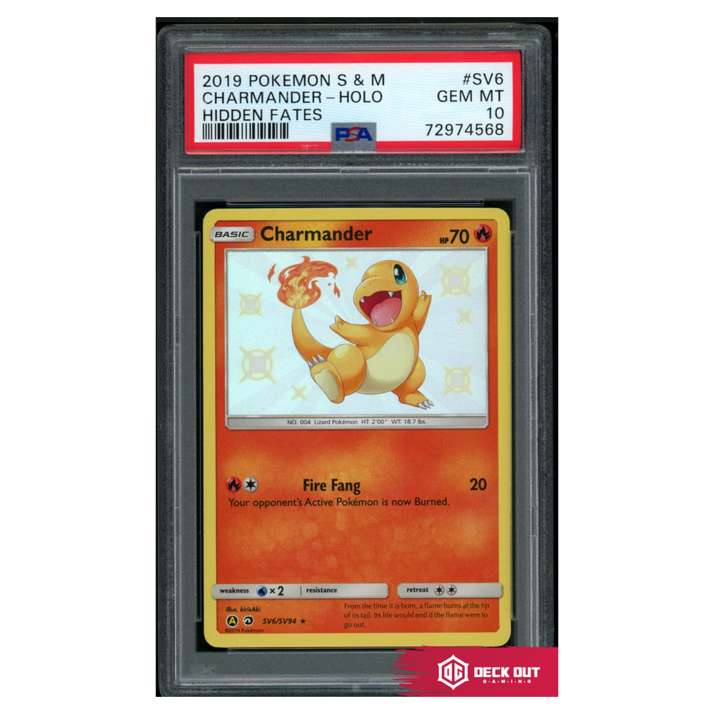 Charmander - Hidden Fates - SV6 - PSA 10 - 72974568 - Deck Out Gaming