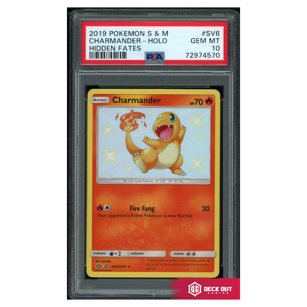 Charmander - Hidden Fates - SV6 - PSA 10 - 72974570 - Deck Out Gaming