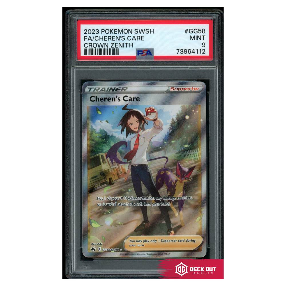 Cheren's Care - Crown Zenith - GG58 - PSA 9 - 73964112 - Deck Out Gaming