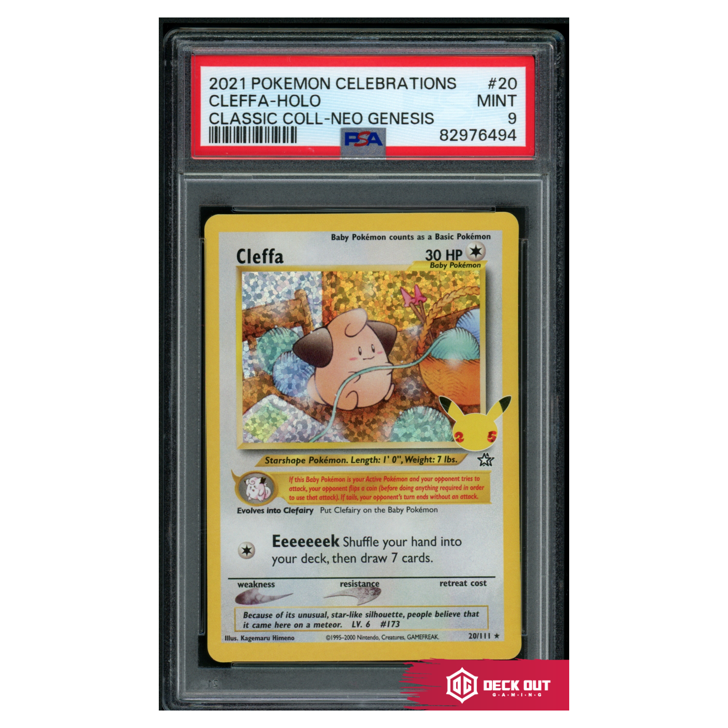 Cleffa - Celebrations Classic Collection - 20 - PSA 9 - 82976494 - Deck Out Gaming