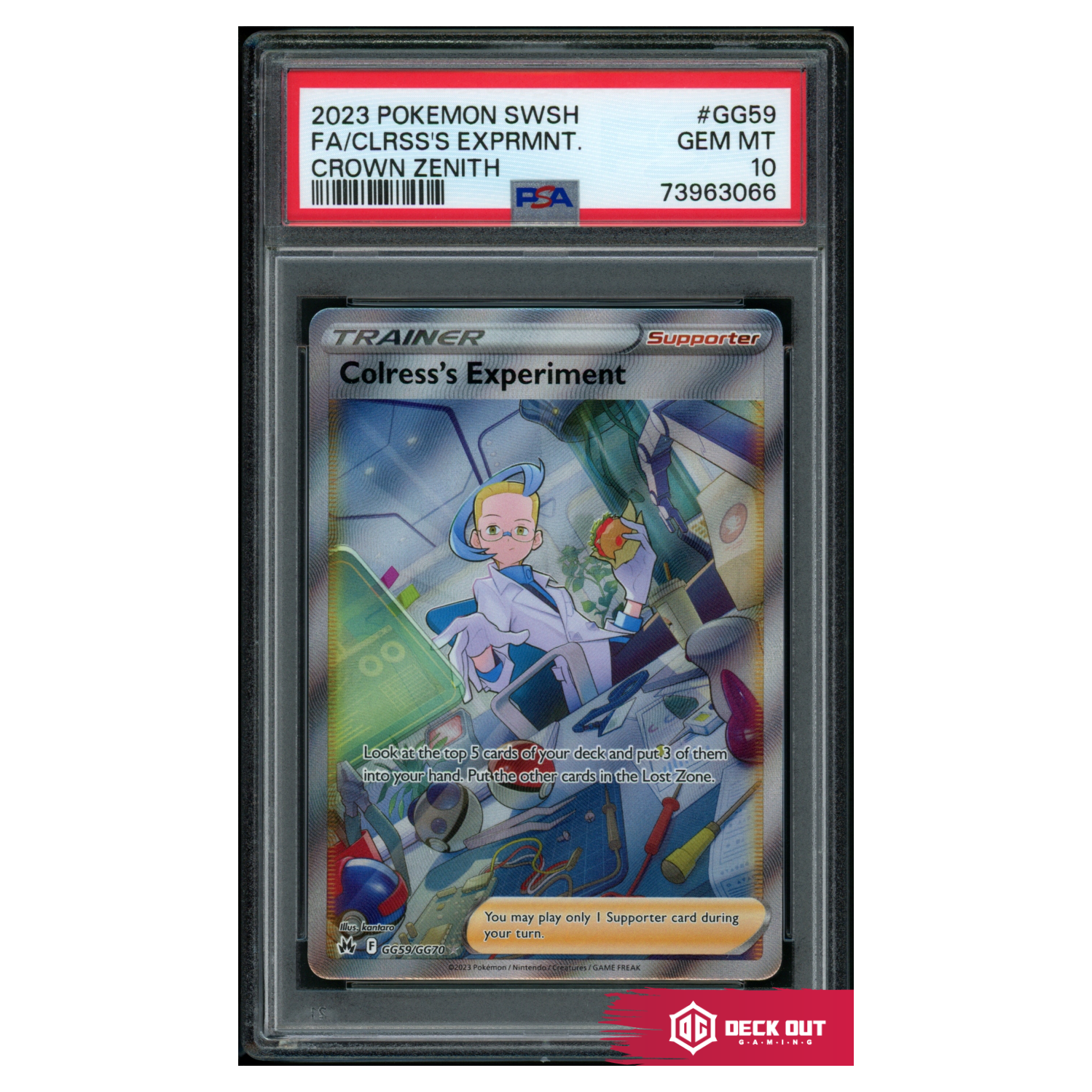 Colress's Experiment - Crown Zenith - GG59 - PSA 10 - 73963066 - Deck Out Gaming