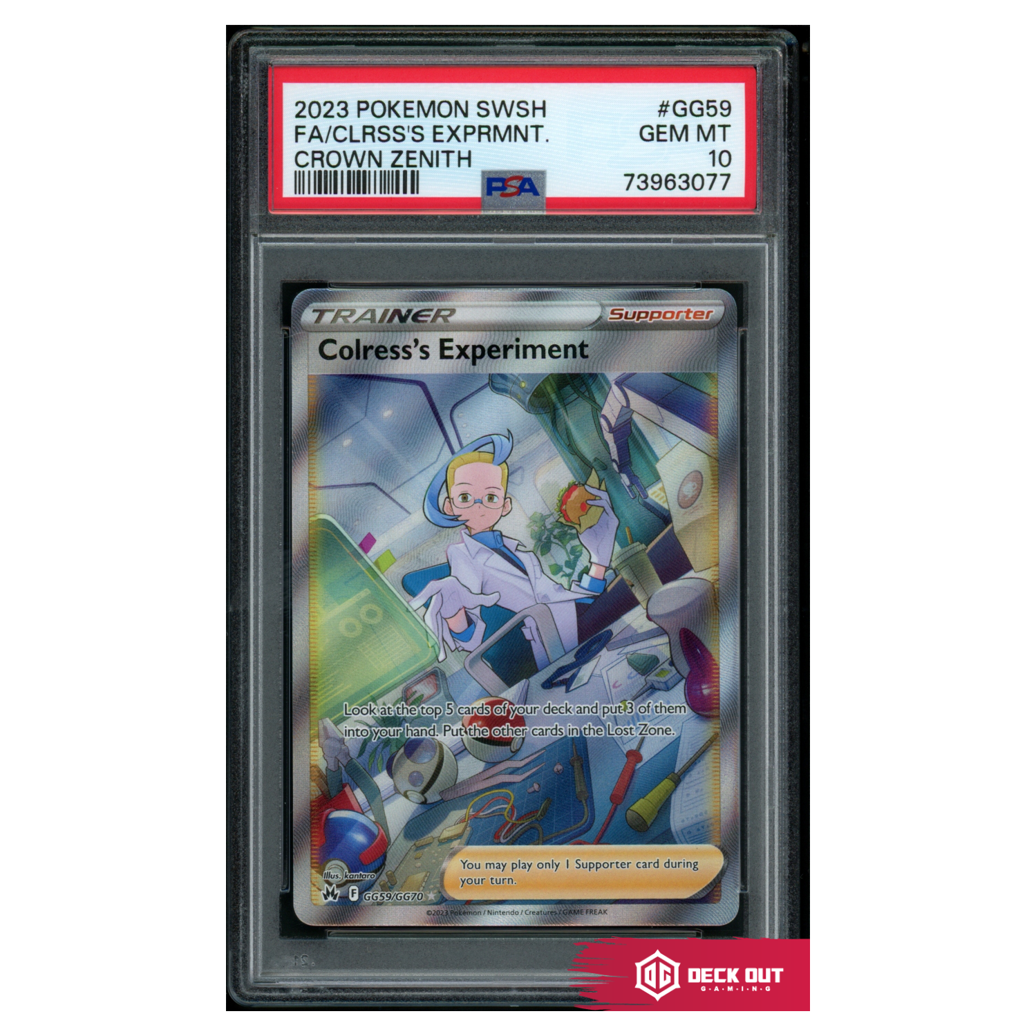 Colress's Experiment - Crown Zenith - GG59 - PSA 10 - 73963077 - Deck Out Gaming