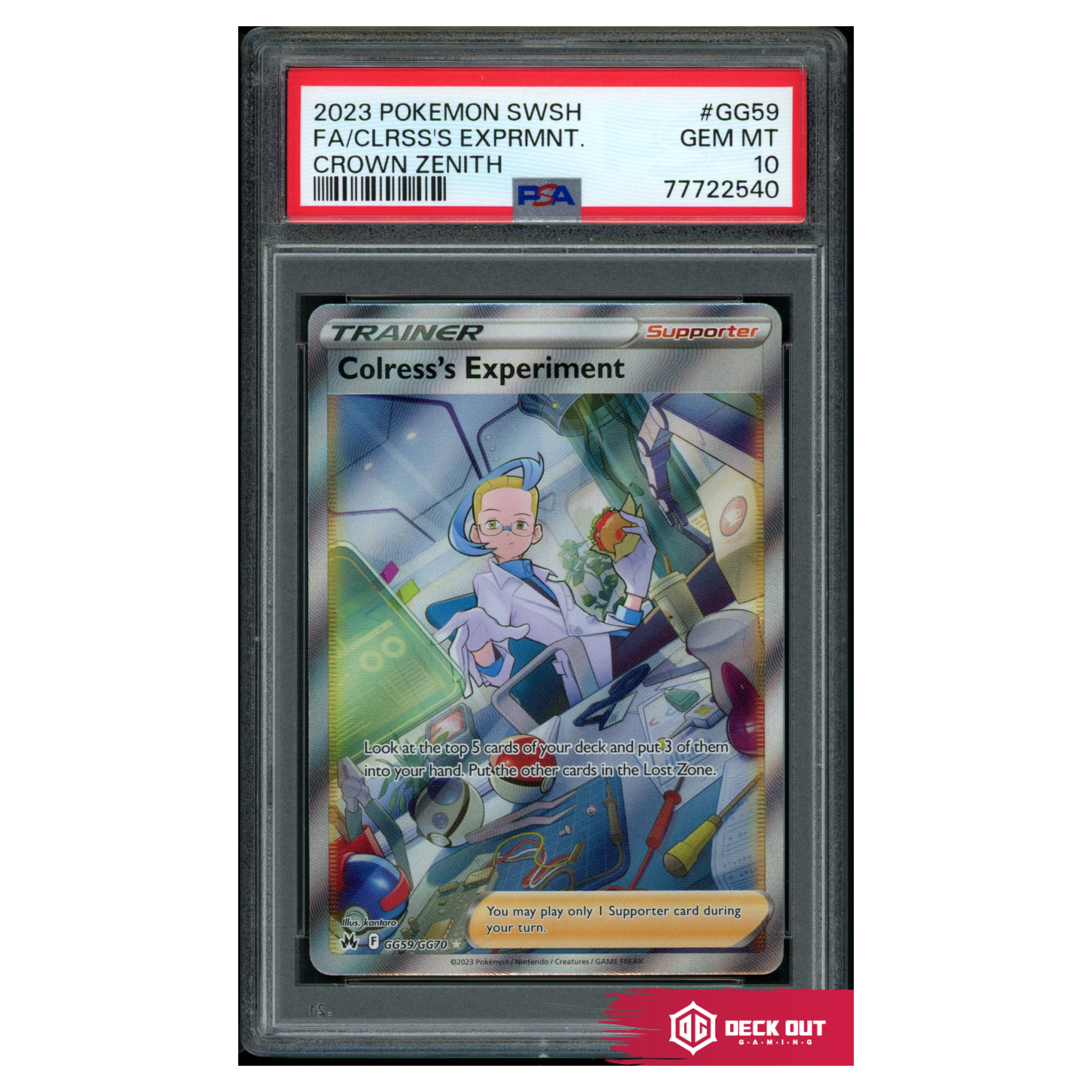 Colress's Experiment - Crown Zenith - GG59 - PSA 10 - 77722540 - Deck Out Gaming