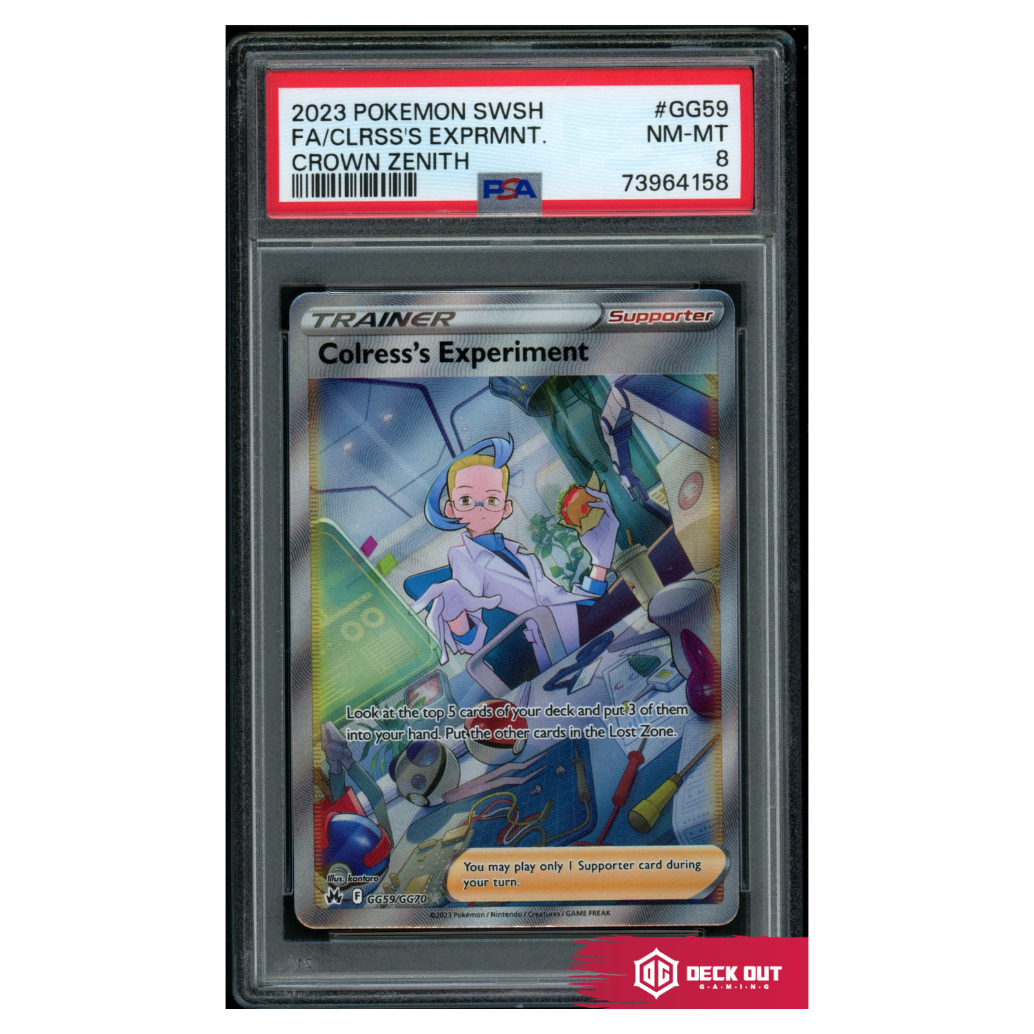 Colress's Experiment - Crown Zenith - GG59 - PSA 8 - 73964158 - Deck Out Gaming