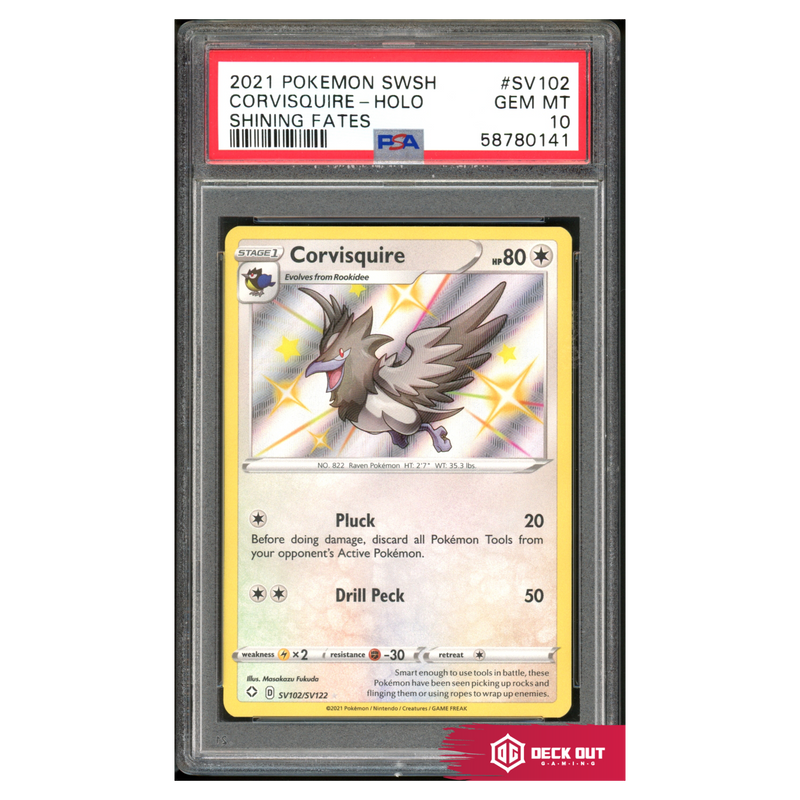 Corvisquire - Shining Fates Shiny Vault - SV102 - PSA 10 - 58780141 - Deck Out Gaming