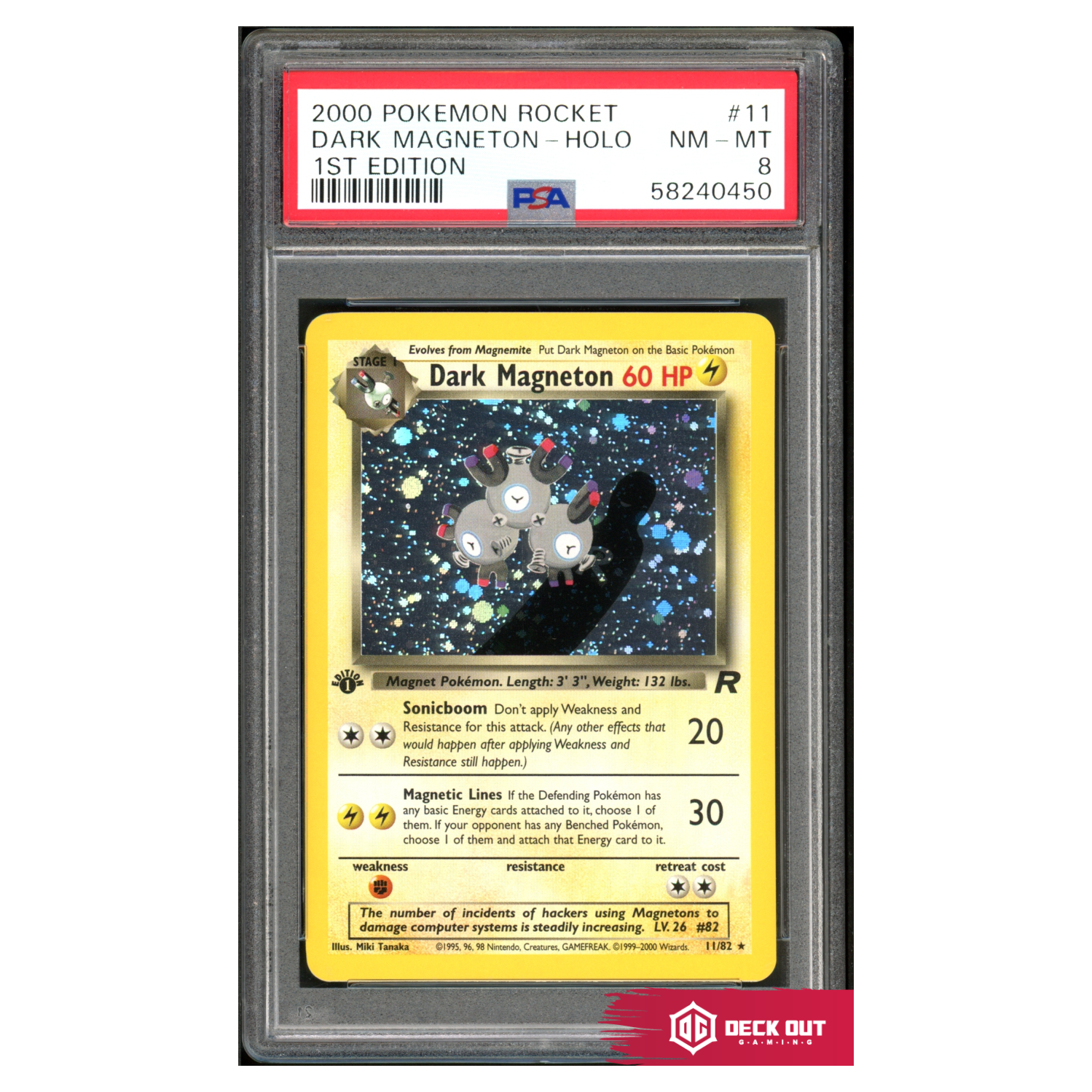 Dark Magneton - Team Rocket 1st Edition - 11 - PSA 8 - 58240450 - Deck Out Gaming