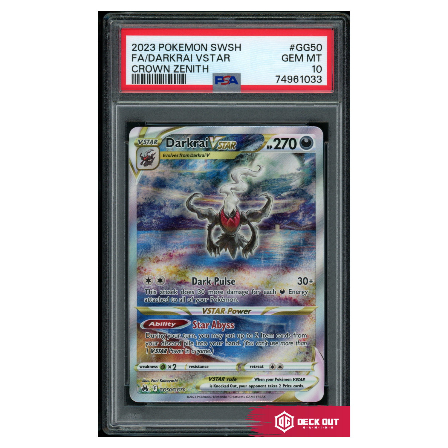 Darkrai VSTAR - Crown Zenith - GG50 - PSA 10 - 74961033 - Deck Out Gaming