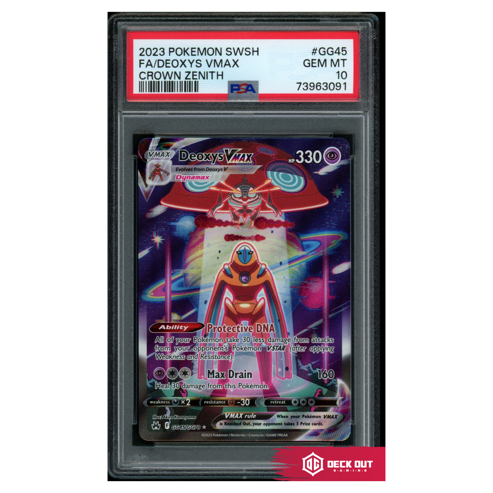 Deoxys VMAX - Crown Zenith - GG45 - PSA 10 - 73963091 - Deck Out Gaming