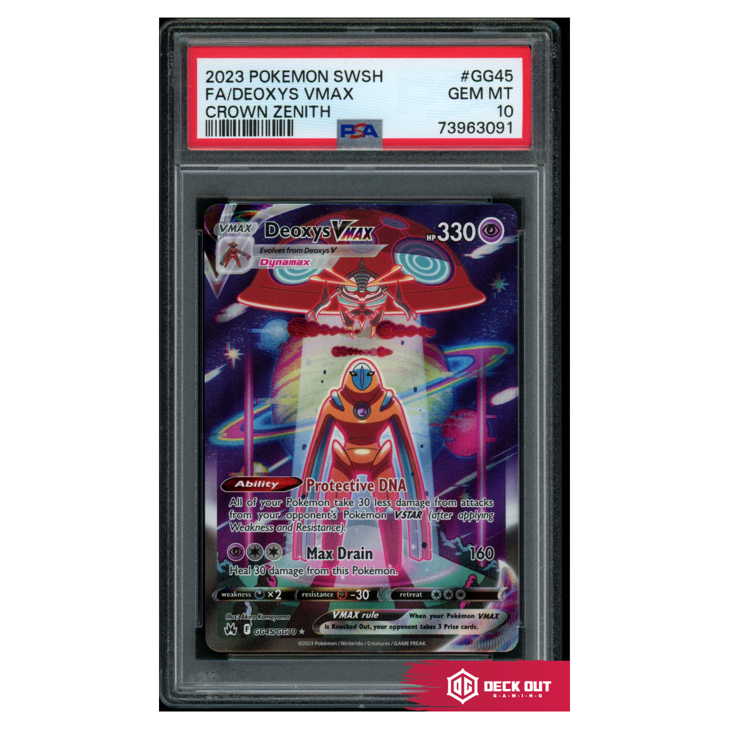 Deoxys VMAX - Crown Zenith - GG45 - PSA 10 - 73963091 - Deck Out Gaming