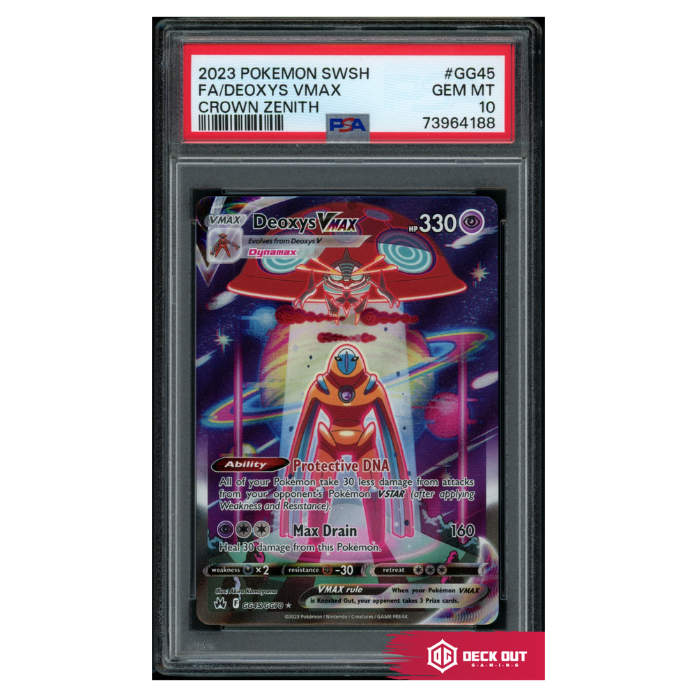 Deoxys VMAX - Crown Zenith - GG45 - PSA 10 - 73964188 - Deck Out Gaming