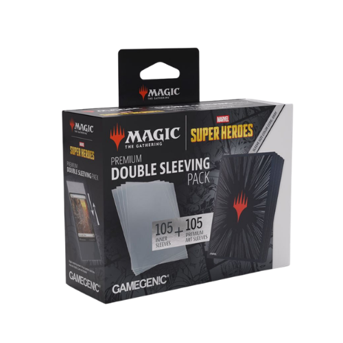 Gamegenic: Double Sleeves - MTG Marvel Super Heroes - Comic Burst Black - Deck Out Gaming