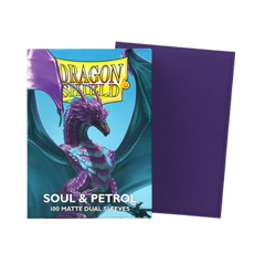 Dragon Shield Standard Size Dual Matte Sleeves - Soul & Petrol - 100 Count-1