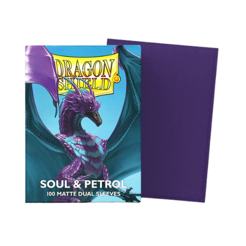 Dragon Shield Standard Size Dual Matte Sleeves - Soul & Petrol - 100 Count-1