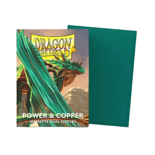 Dragon Shield Standard Size Dual Matte Sleeves - Power & Copper - 100 Count