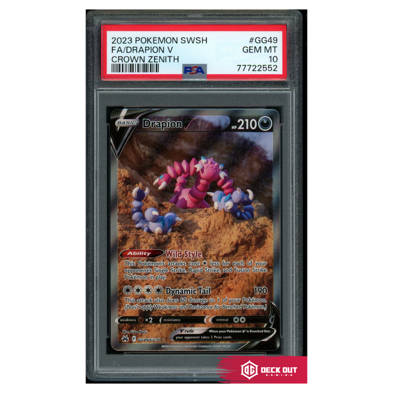 Drapion V - Crown Zenith - GG49 - PSA 10 - 77722552 - Deck Out Gaming
