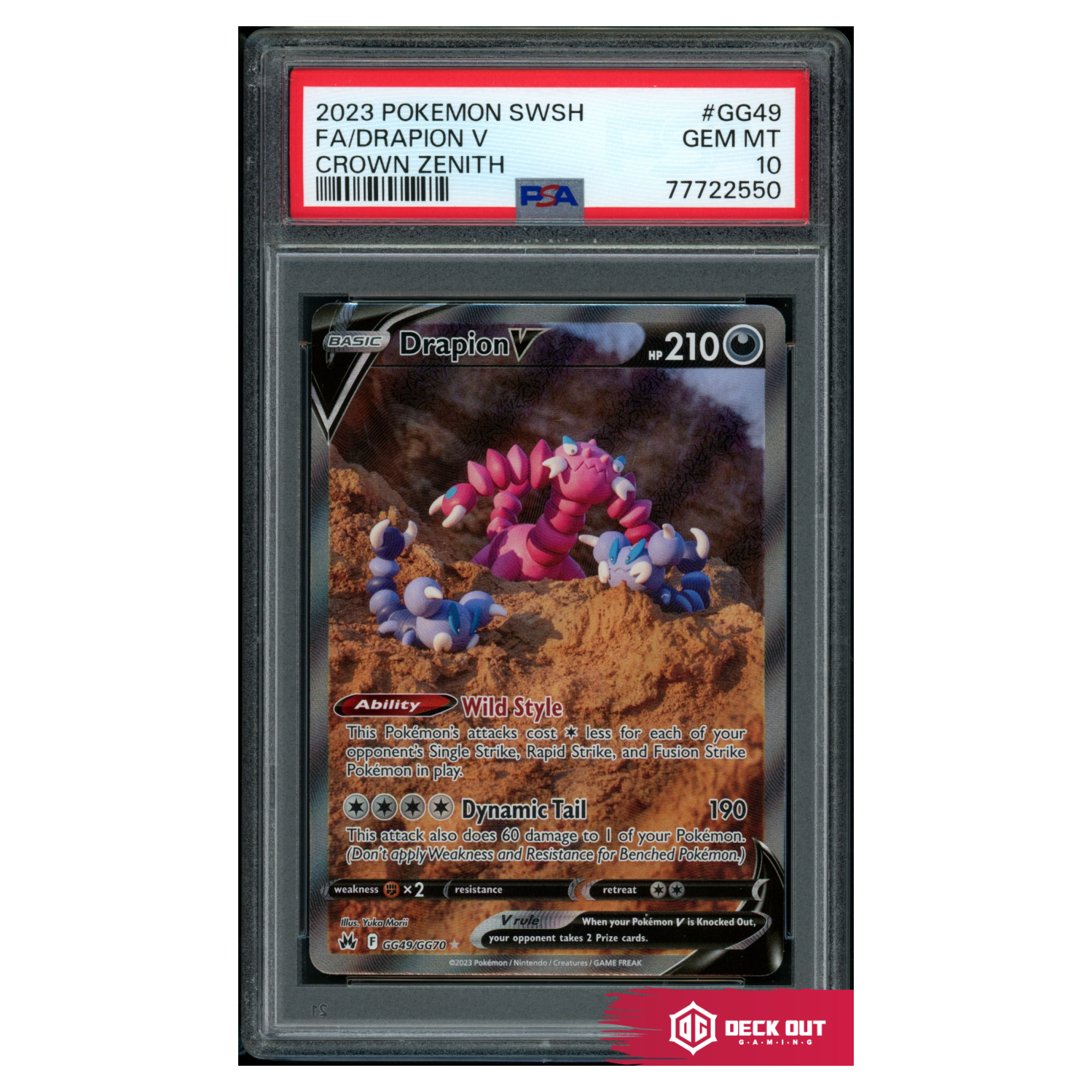 Drapion V - Crown Zenith - GG49 - PSA 10 - 77722550 - Deck Out Gaming