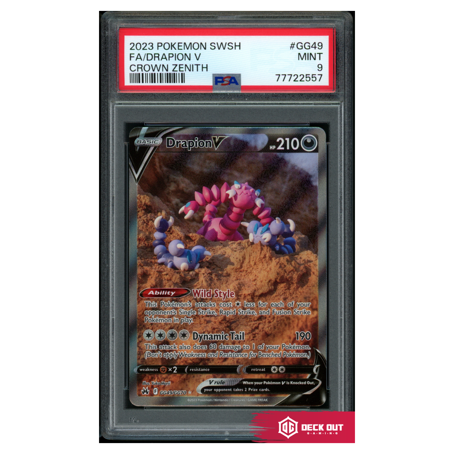 Drapion V - Crown Zenith - GG49 - PSA 9 - 77722557 - Deck Out Gaming