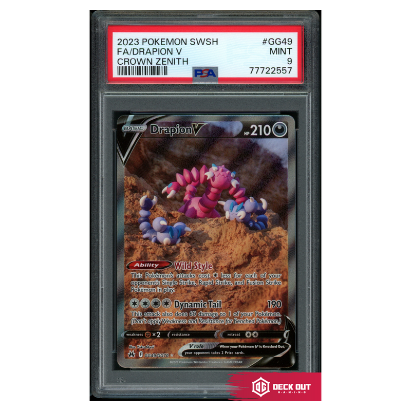 Drapion V - Crown Zenith - GG49 - PSA 9 - 77722557 - Deck Out Gaming