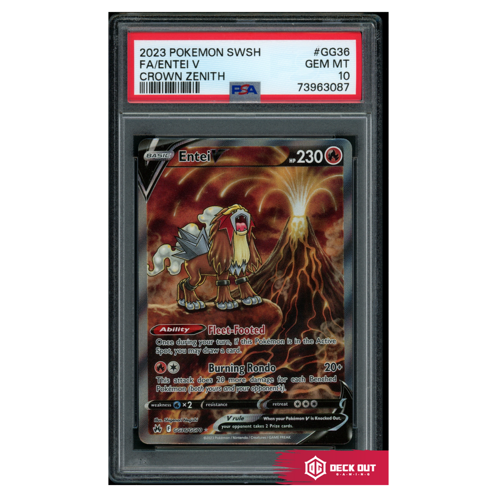 Entei V - Crown Zenith - GG36 - PSA 10 - 73963087 - Deck Out Gaming