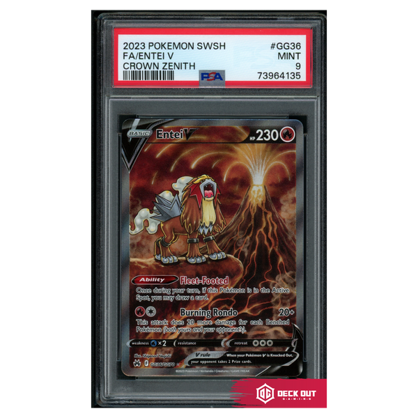 Entei V - Crown Zenith - GG36 - PSA 9 - 73964135 - Deck Out Gaming