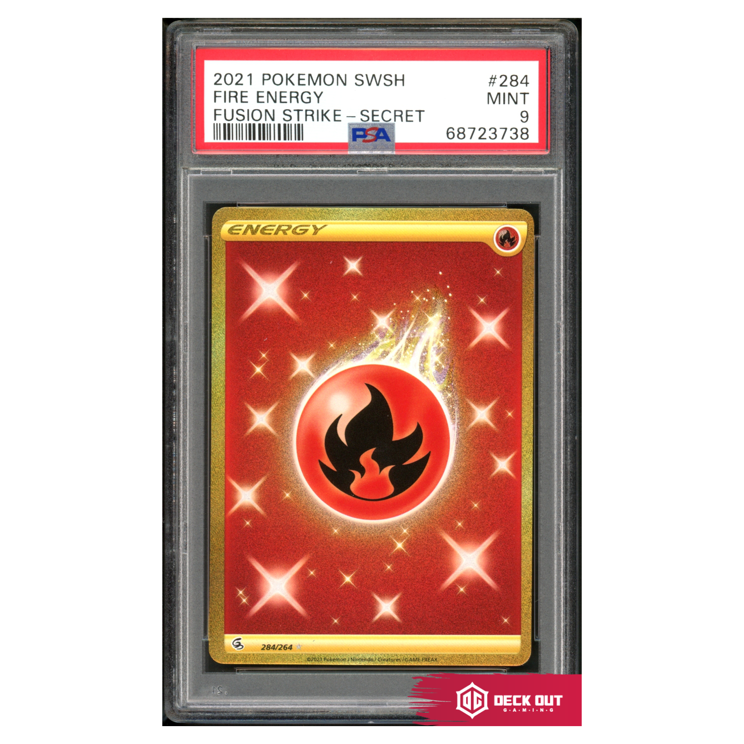 Fire Energy - Fusion Strike - 284 - PSA 9 - 68723738 - Deck Out Gaming