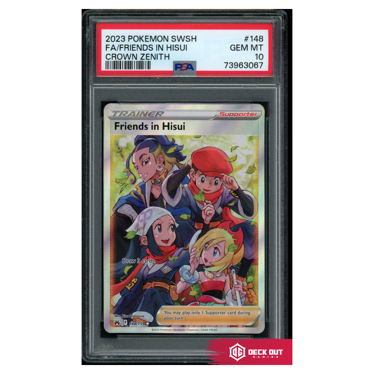 Friends In Hisui - Crown Zenith - 148 - PSA 10 - 73963067 - Deck Out Gaming