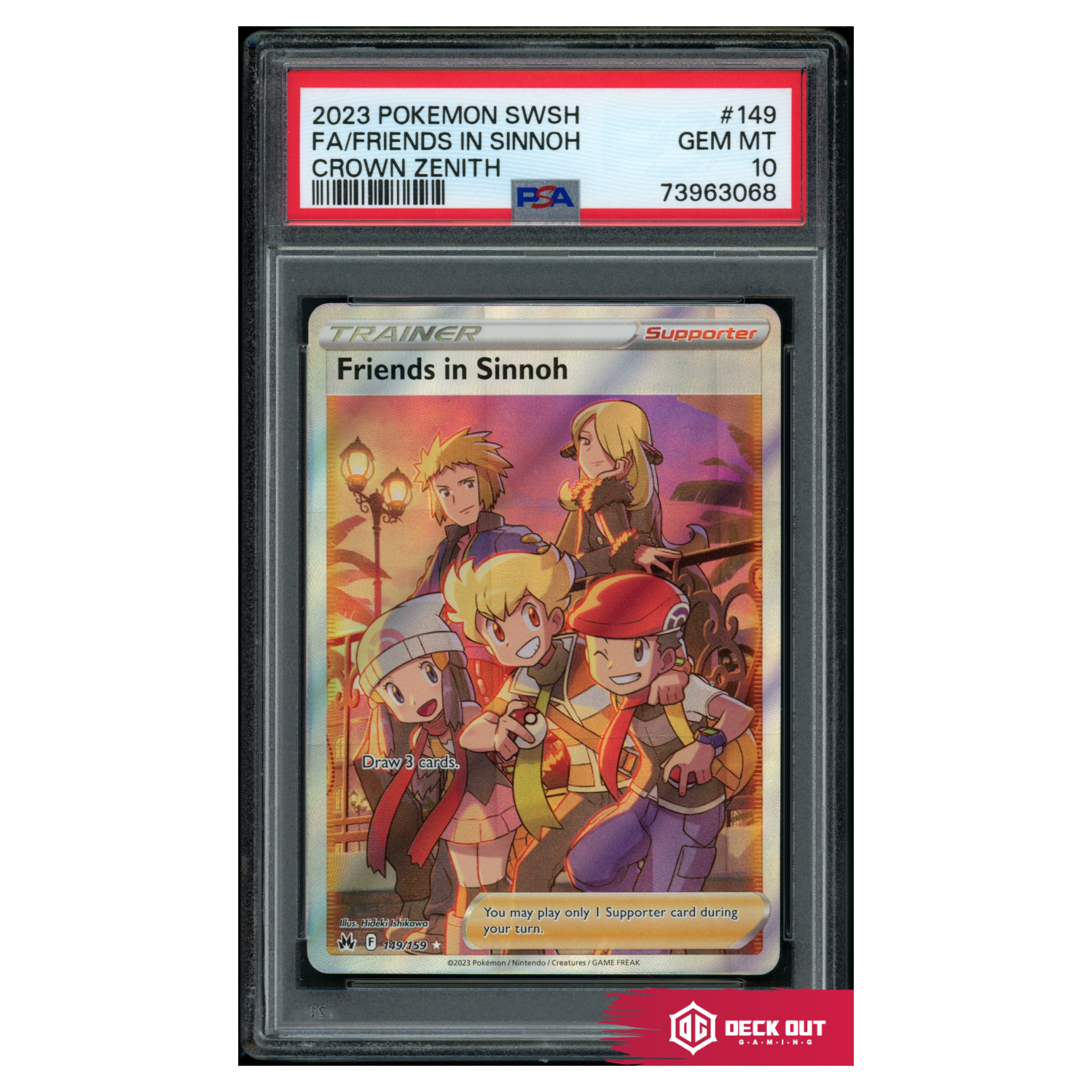 Friends In Sinnoh - Crown Zenith - 149 - PSA 10 - 73963068 - Deck Out Gaming