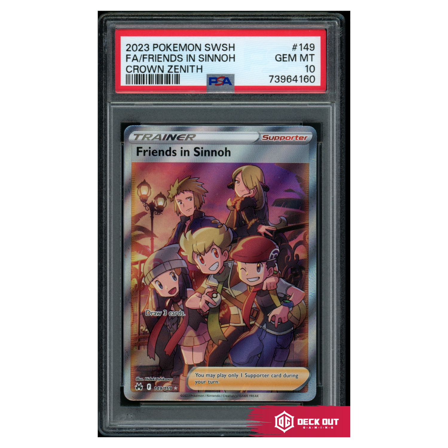 Friends In Sinnoh - Crown Zenith - 149 - PSA 10 - 73964160 - Deck Out Gaming