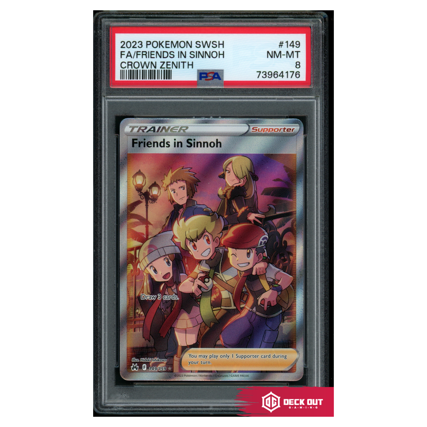 Friends In Sinnoh - Crown Zenith - 149 - PSA 8 - 73964176 - Deck Out Gaming