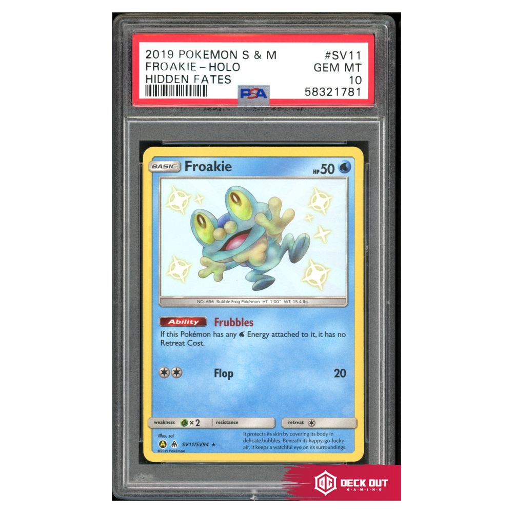 Froakie - Hidden Fates - SV11 - PSA 10 - 58321781 - Deck Out Gaming