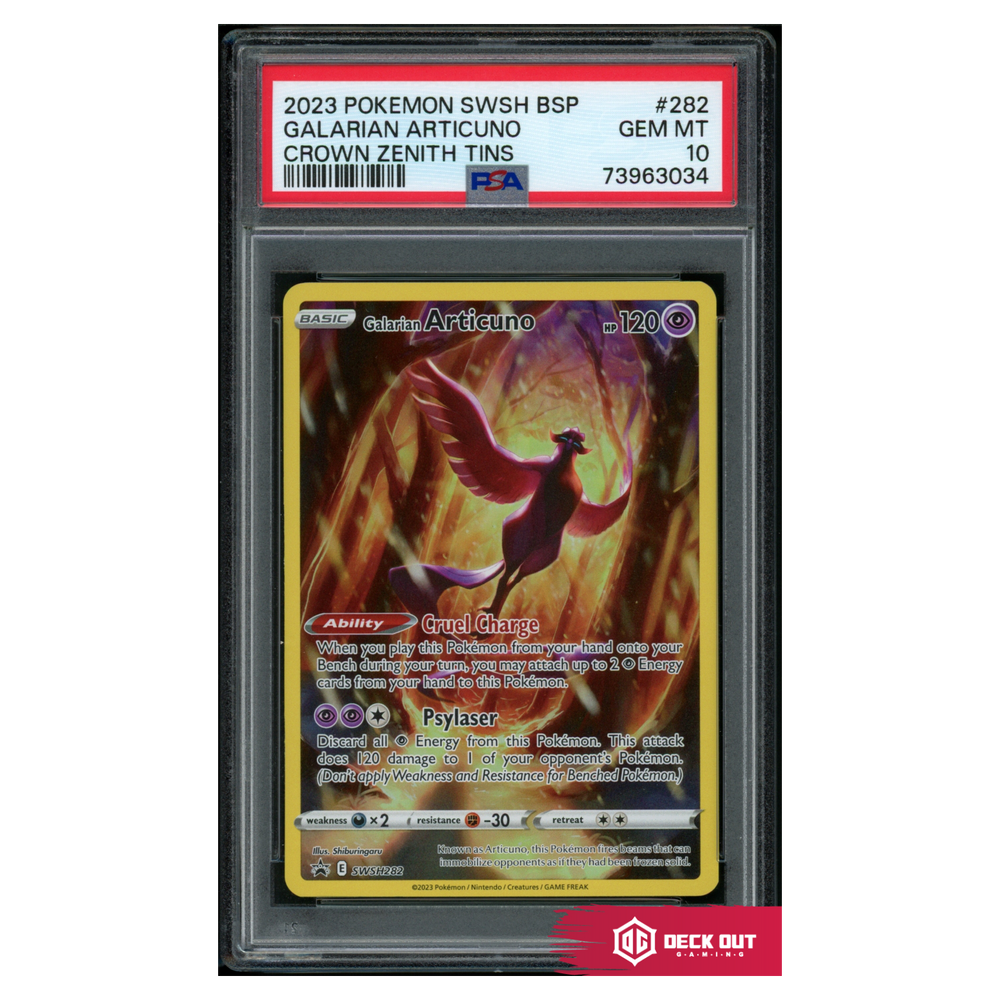 Galarian Articuno - SWSH Promos - SWSH282 - PSA 10 - 73963034 - Deck Out Gaming