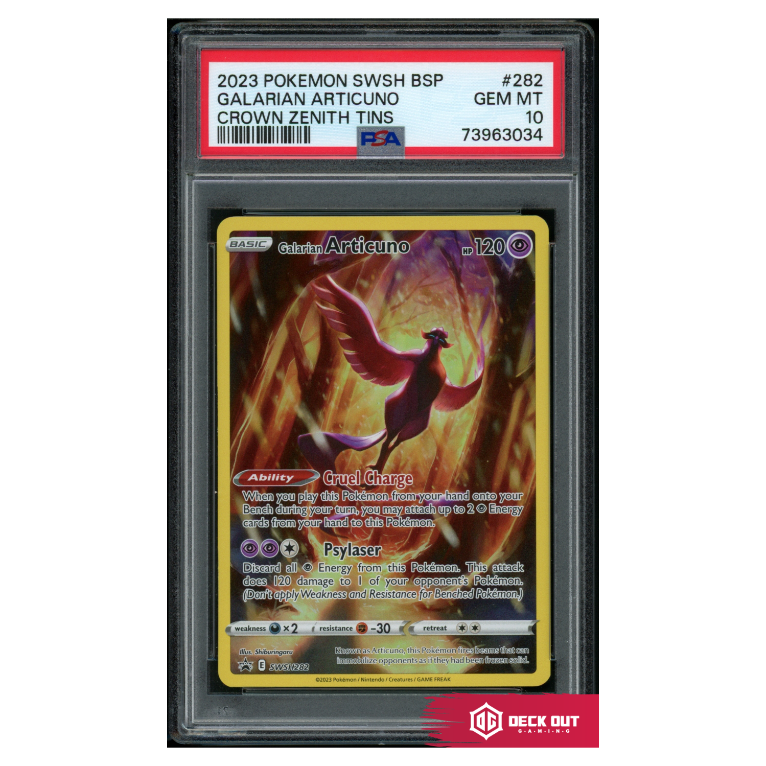 Galarian Articuno - SWSH Promos - SWSH282 - PSA 10 - 73963034 - Deck Out Gaming