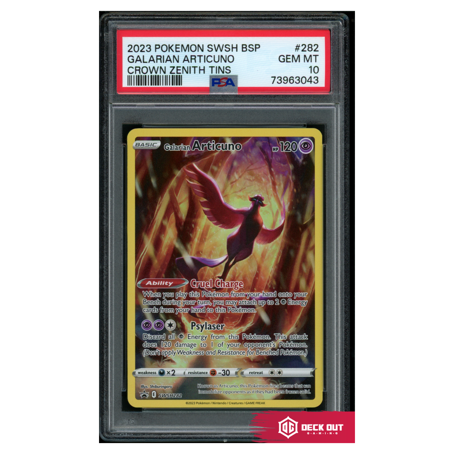 Galarian Articuno - SWSH Promos - SWSH282 - PSA 10 - 73963043 - Deck Out Gaming