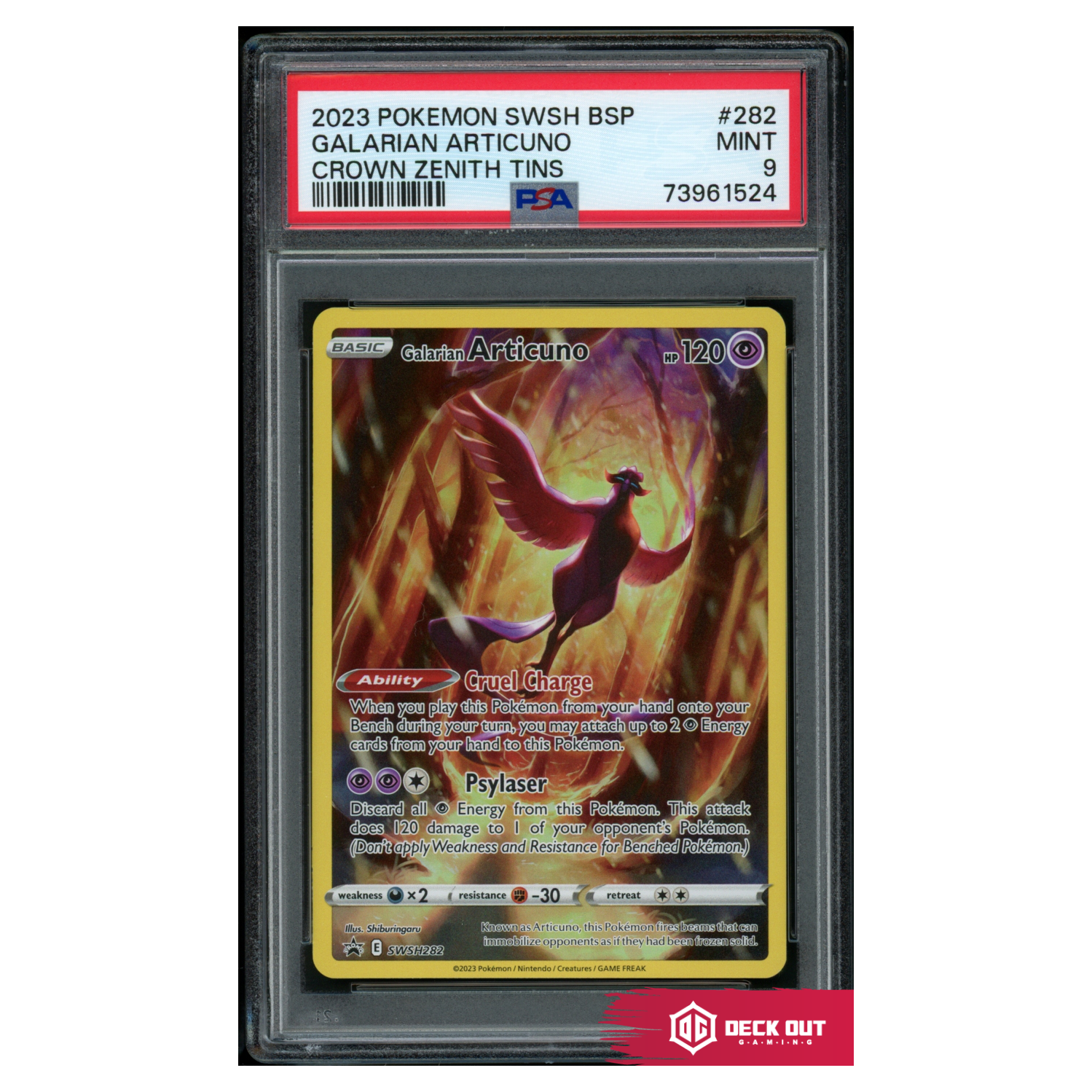 Galarian Articuno - SWSH Promos - SWSH282 - PSA 9 - 73961524 - Deck Out Gaming