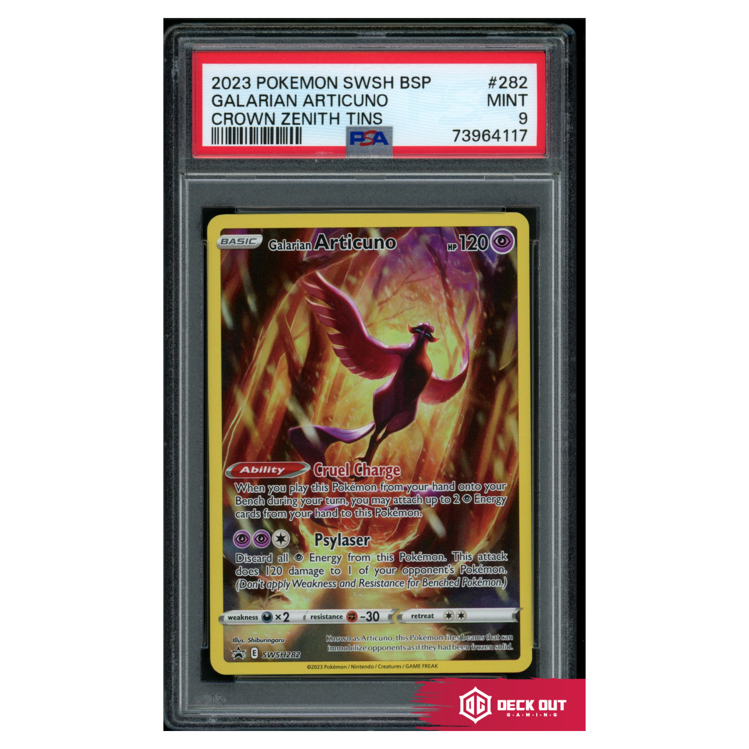 Galarian Articuno - SWSH Promos - SWSH282 - PSA 9 - 73964117 - Deck Out Gaming