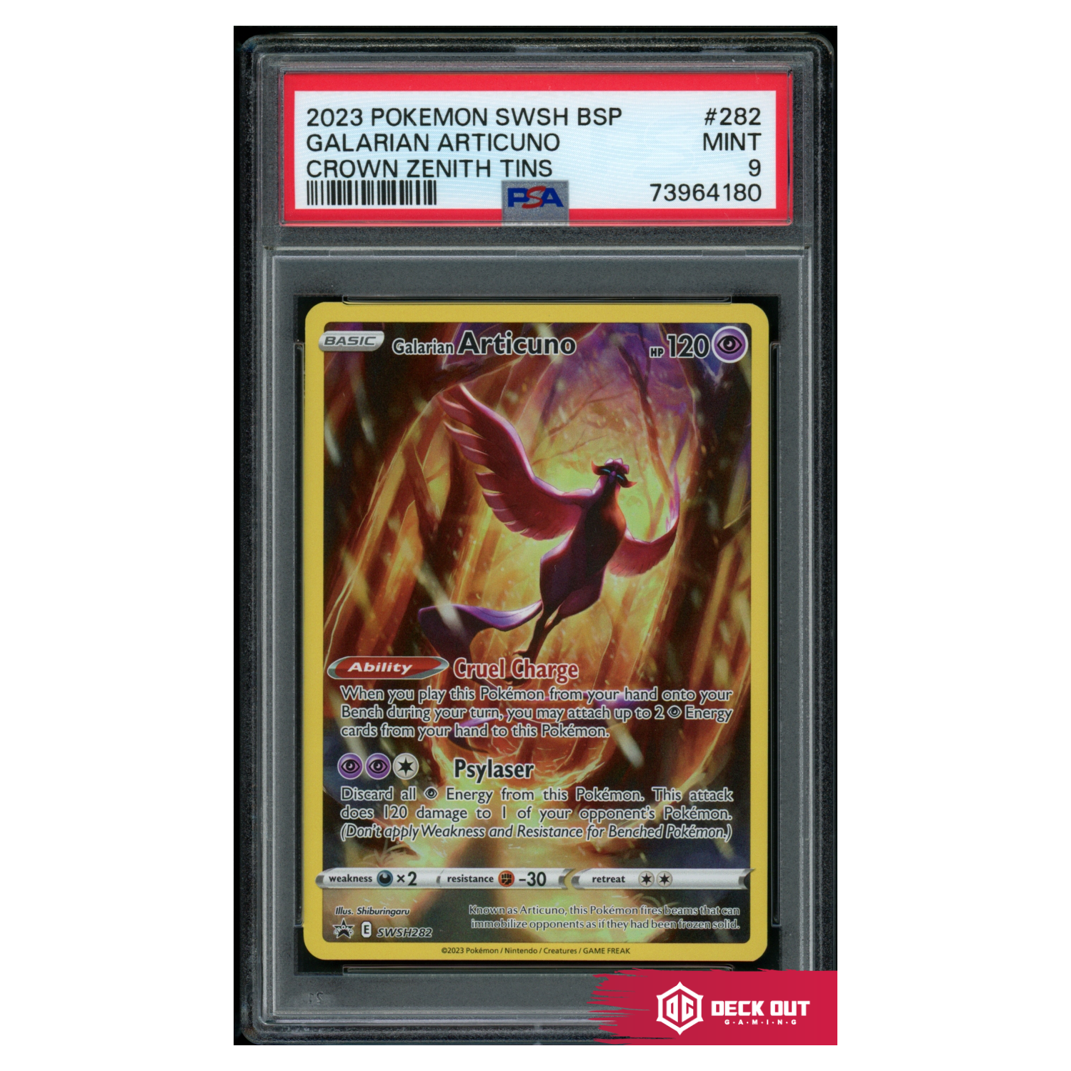 Galarian Articuno - SWSH Promos - SWSH282 - PSA 9 - 73964180 - Deck Out Gaming