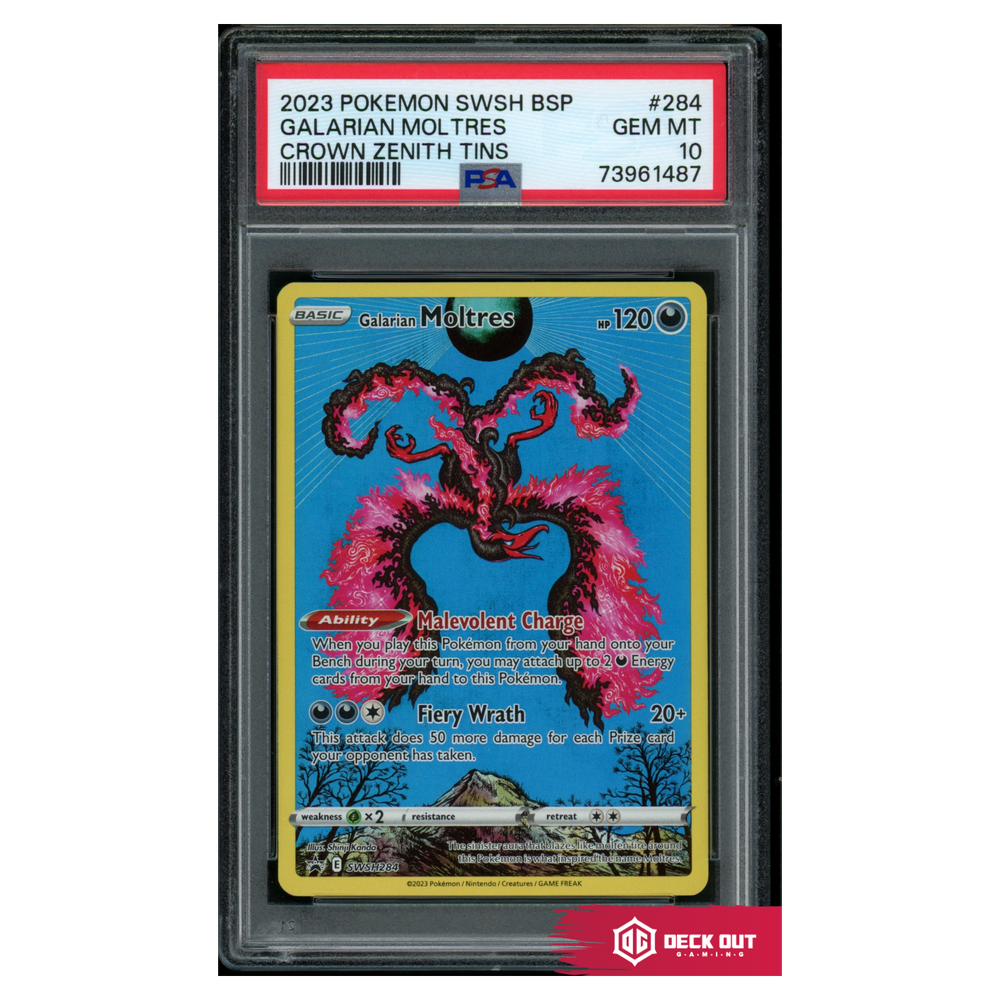 Galarian Moltres - SWSH Promos - SWSH284 - PSA 10 - 73961487 - Deck Out Gaming