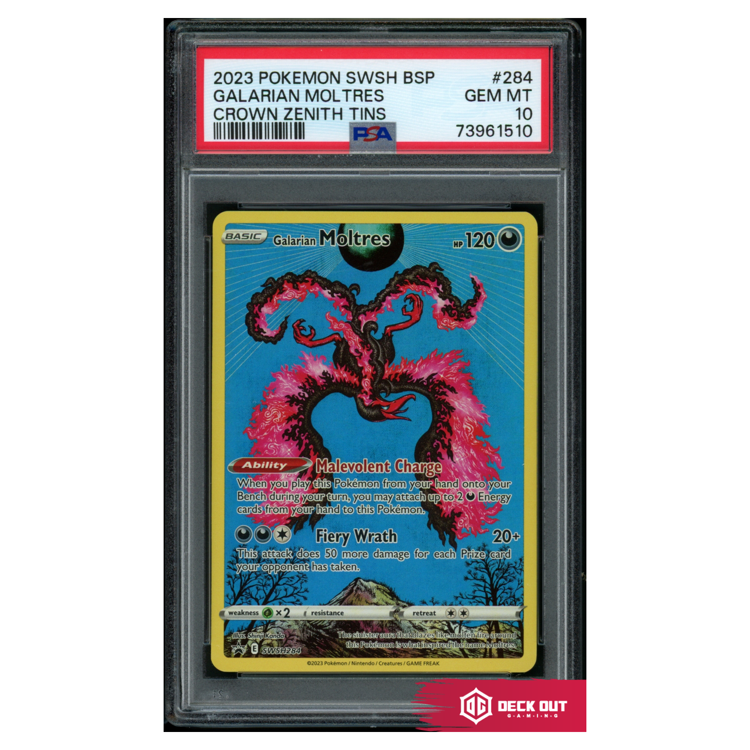 Galarian Moltres - SWSH Promos - SWSH284 - PSA 10 - 73961510 - Deck Out Gaming