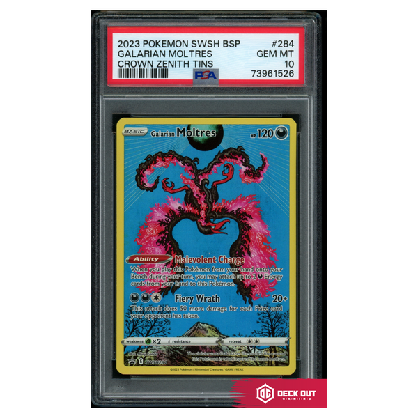 Galarian Moltres - SWSH Promos - SWSH284 - PSA 10 - 73961526 - Deck Out Gaming