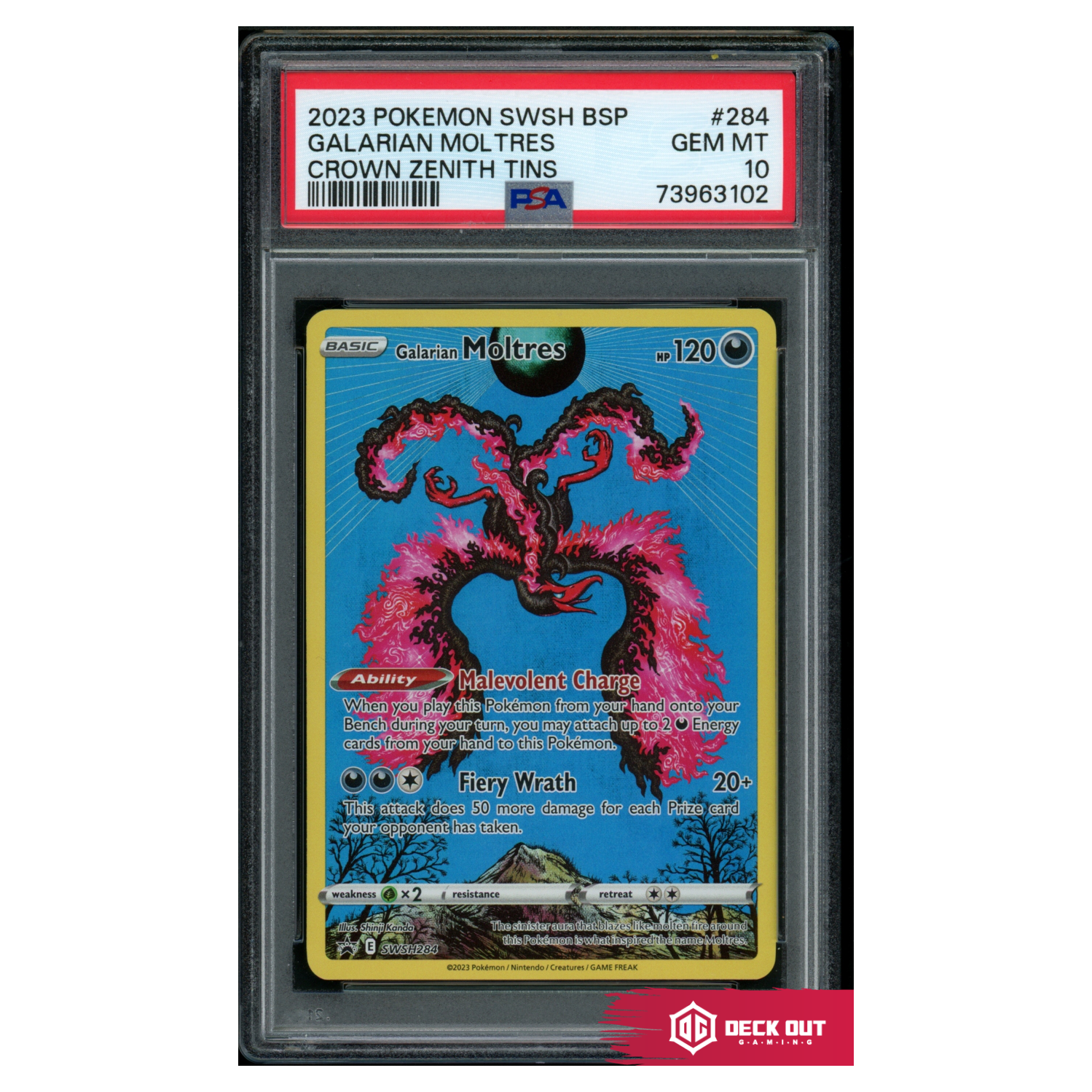 Galarian Moltres - SWSH Promos - SWSH284 - PSA 10 - 73963102 - Deck Out Gaming