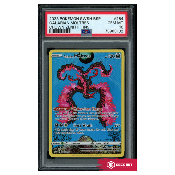 Galarian Moltres - SWSH Promos - SWSH284 - PSA 10 - 73963102 - Deck Out Gaming