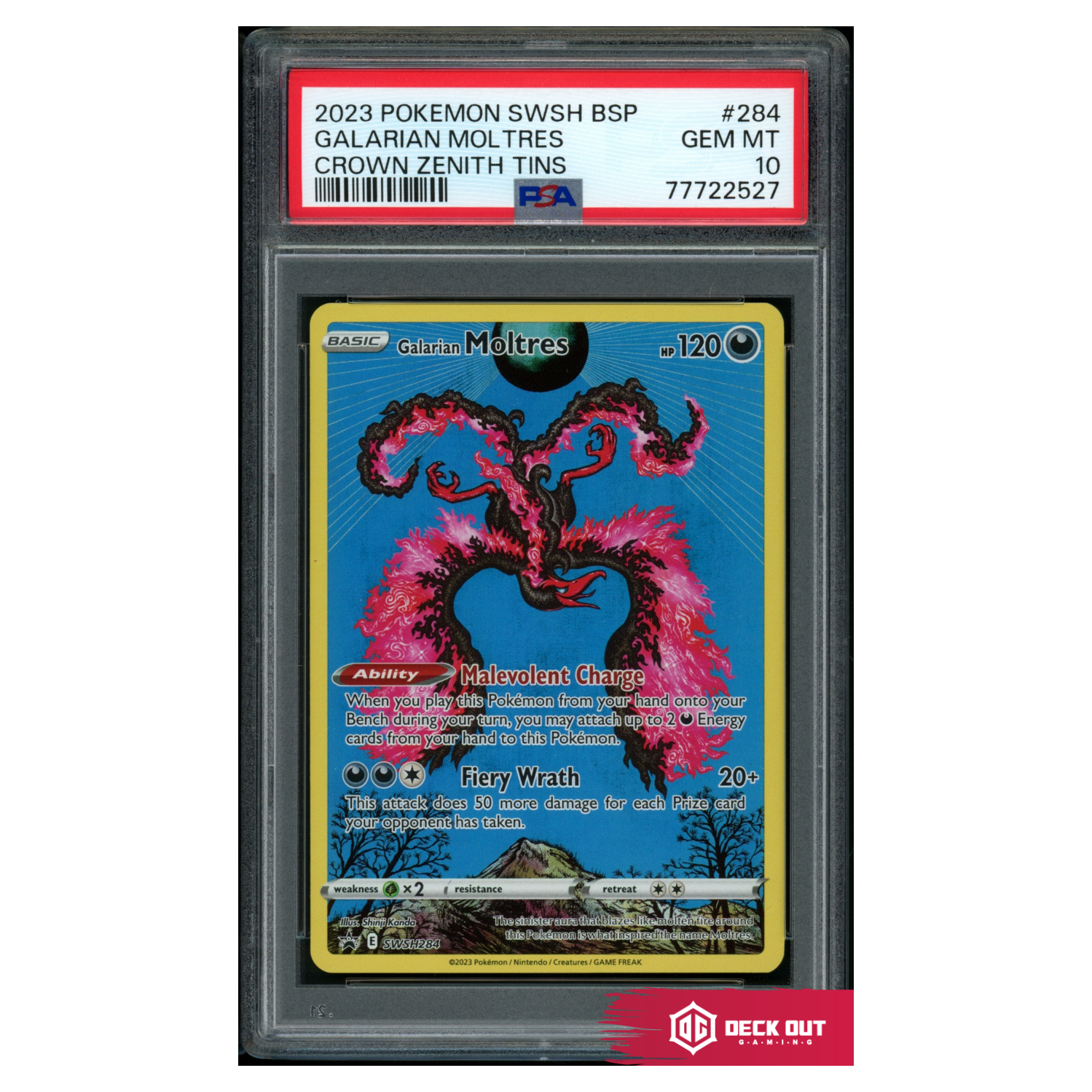 Galarian Moltres - SWSH Promos - SWSH284 - PSA 10 - 77722527 - Deck Out Gaming