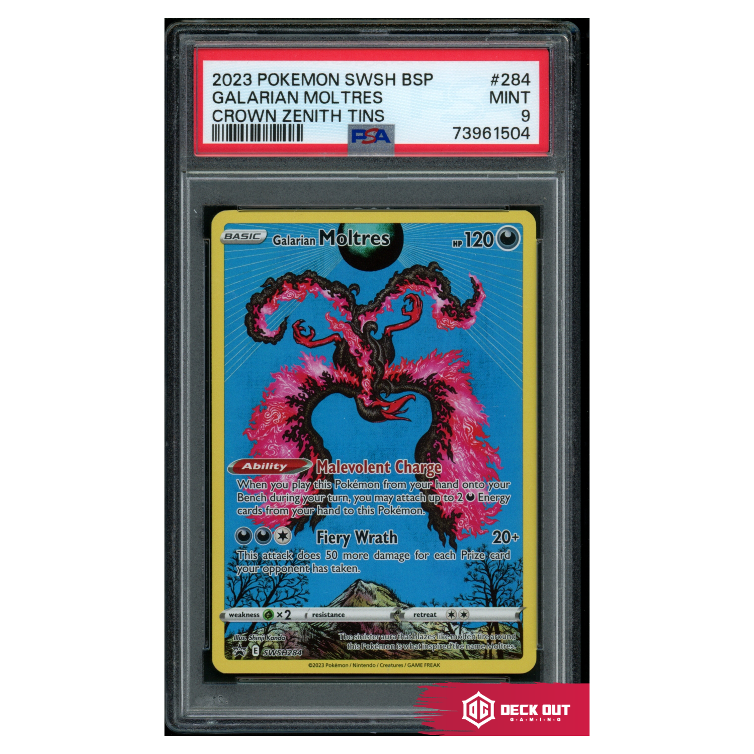 Galarian Moltres - SWSH Promos - SWSH284 - PSA 9 - 73961504 - Deck Out Gaming