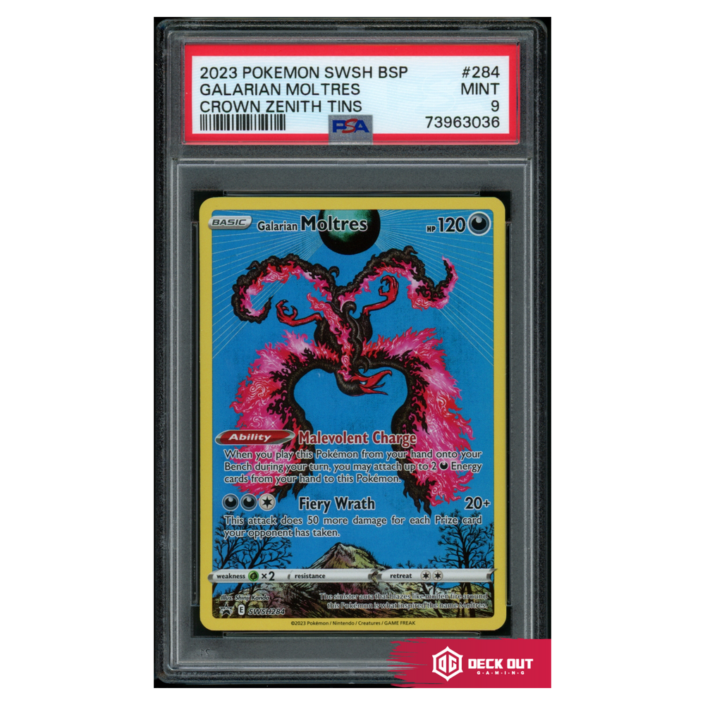 Galarian Moltres - SWSH Promos - SWSH284 - PSA 9 - 73963036 - Deck Out Gaming